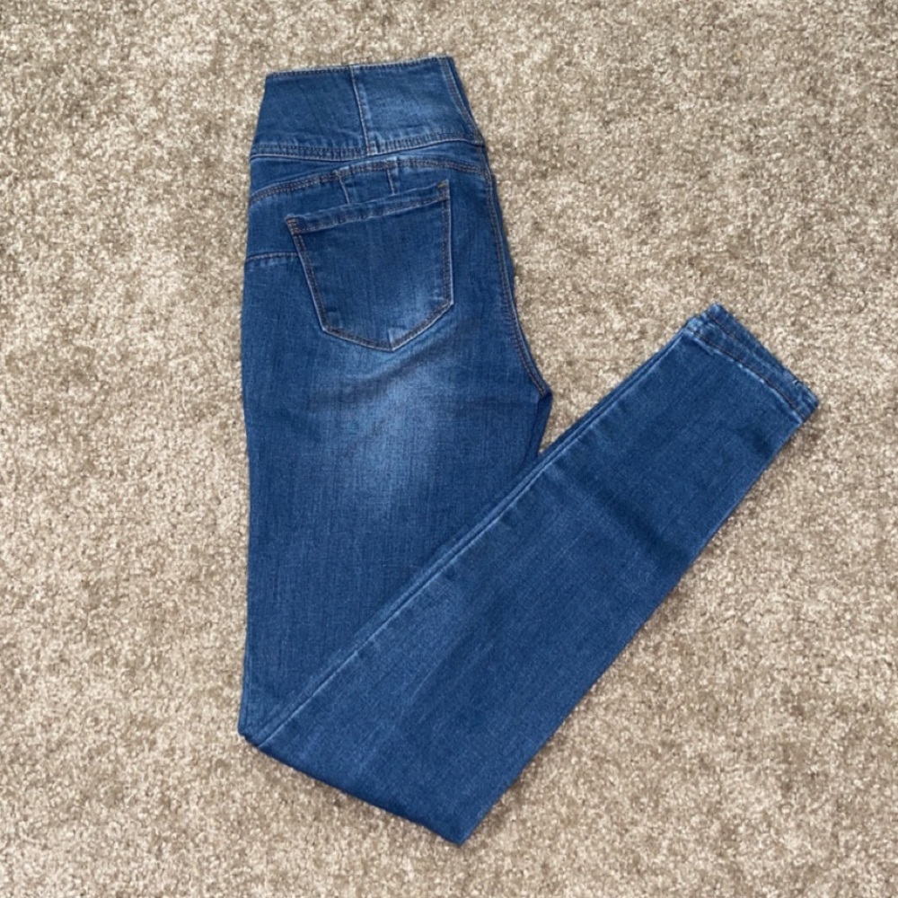 High waist skinny jeans